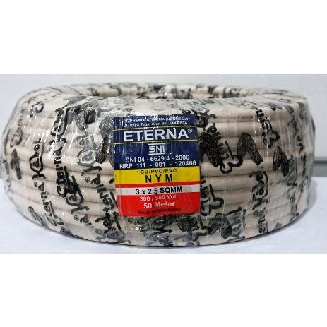 ETERNA KABEL ETERNA NYM 3 X 2,5 PER METER - ETERNA 100% GARANSI PRODUCTS ORIGINAL