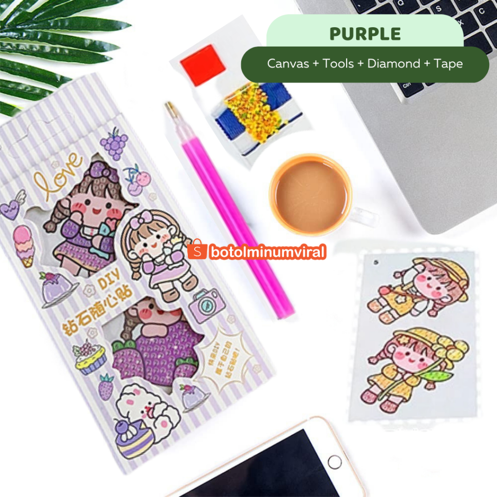 Sticker Momo DIY Diamond Painting Viral Bead Stiker Tempel Korea