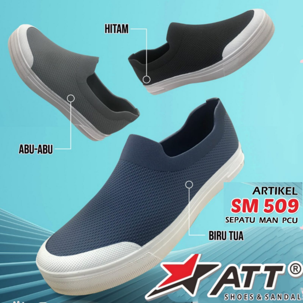 gof ATT SM 509 Sandal Selop Terkini buat Pria Slip On murah sepatu kerja anti air berkualitas