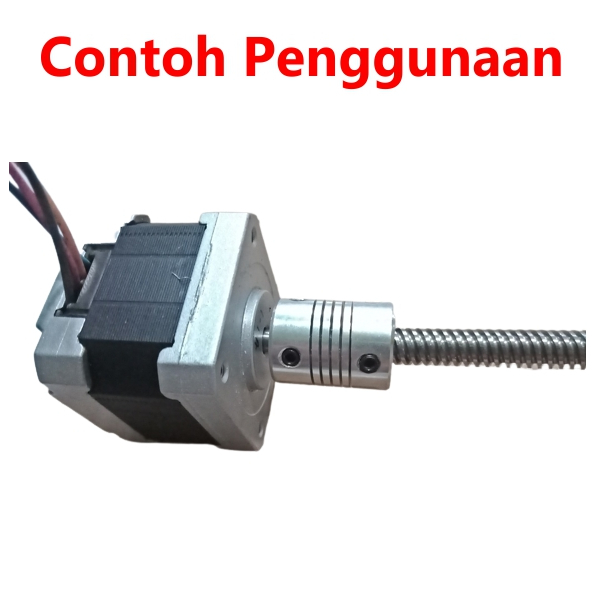 [HAEBOT] Shaft Flexible Coupler D19 L25 6.35x8 6.35mmx8mm CNC 3D Printer Coupling Mesin Penghubung Shaft Nema Fleksibel Aluminium Motor Konektor