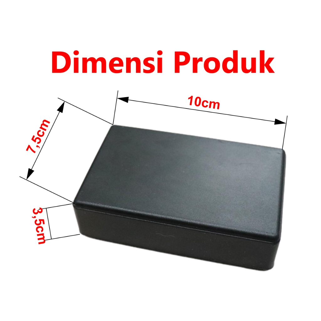 [HAEBOT] Box Hitam Kotak X3 10x7.5x3.5 Elektronik Plastik Wadah Project Alat Module Universal Enclosure X 3