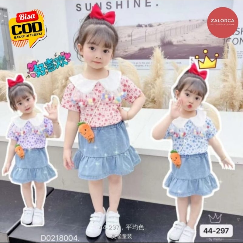 Bayi - 4 Tahun Setelan Anak Wortel Import Rok | Setelan Anak Perempuan 2in1