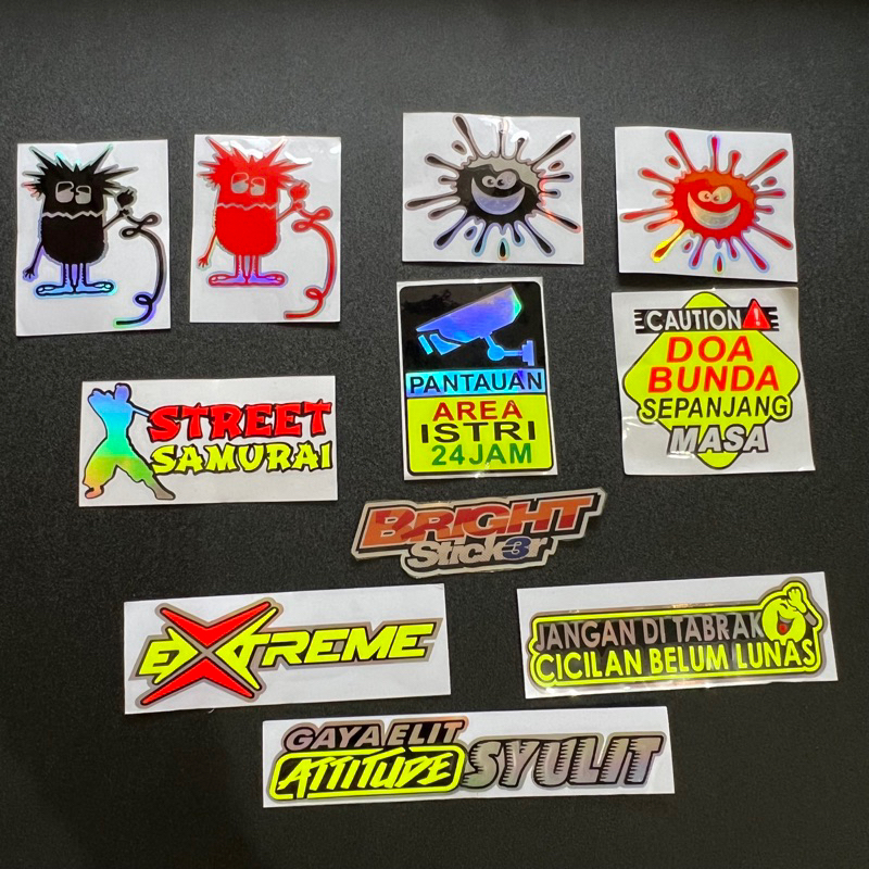 Sticker Stiker DOA BUNDA EXTREME CROT STREET SAMURAI Cutting