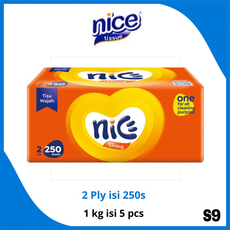 Tisu NICE 2Ply isi 250 Sheets | Tisu Wajah | Kemasan Baru