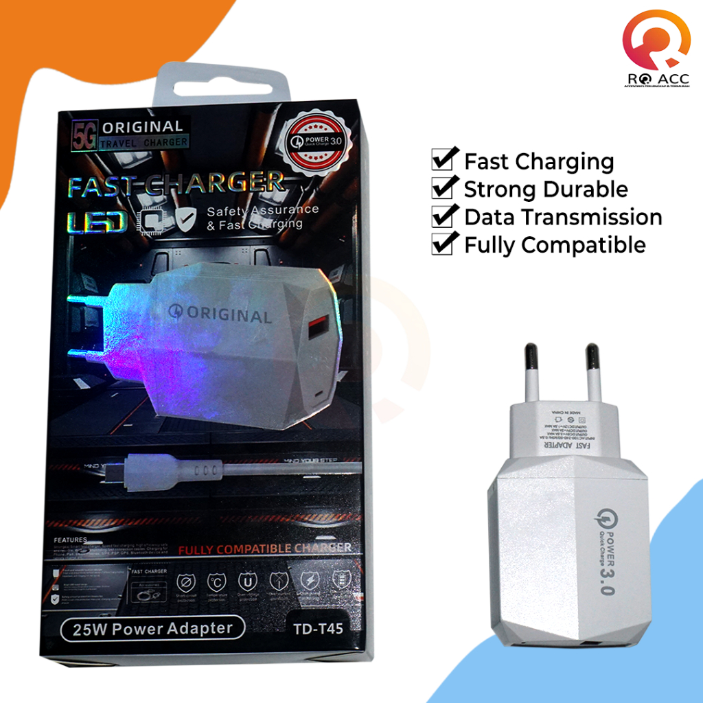 [RO ACC] NVN-T45 NANVAN CHARGER FAST CHARGING TYPE C / MICRO USB 25W