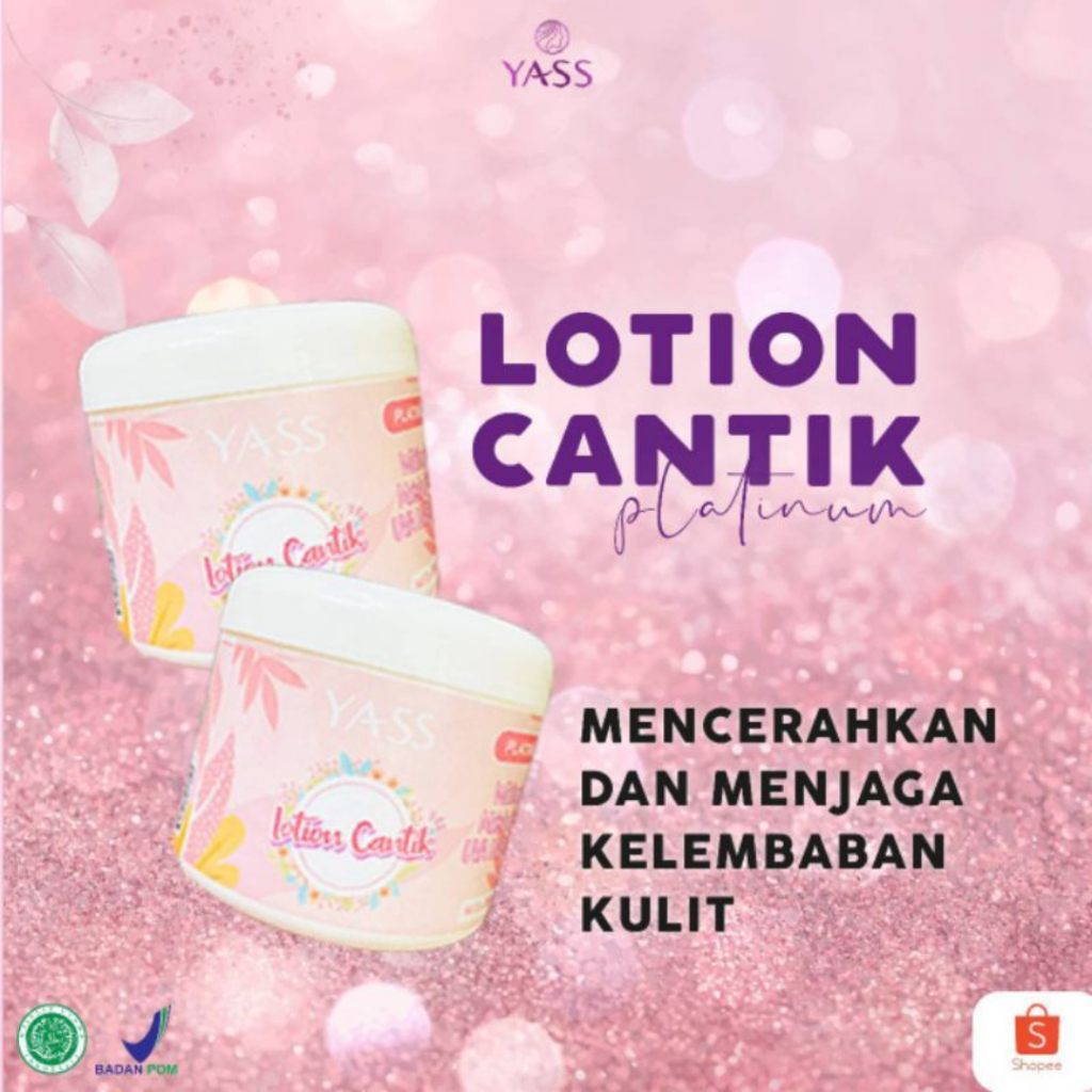 [ FREE GIFT ] YASS Lotion Platinum Kemasan Baru 230gr - Pemutih Pelembab Moisturizing