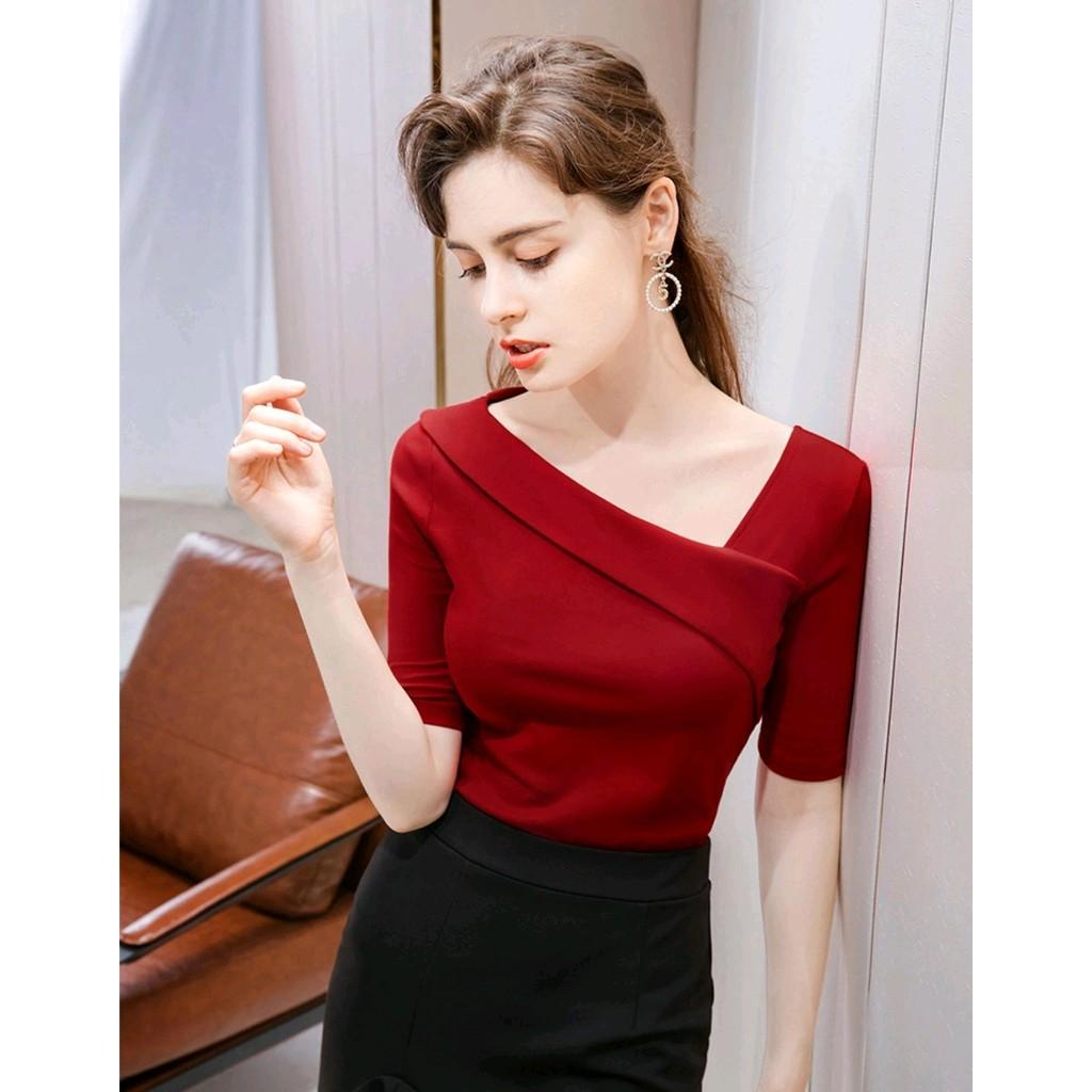 Korean T Shirt Sleeves Casual blouse Wanita