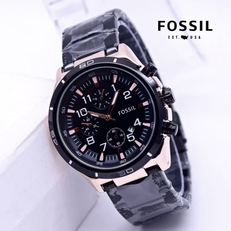 FHASION PRIA TERKEREN/Jam Tangan Pria Rantai stainless F051L 3117 Free Bok TERLARIS