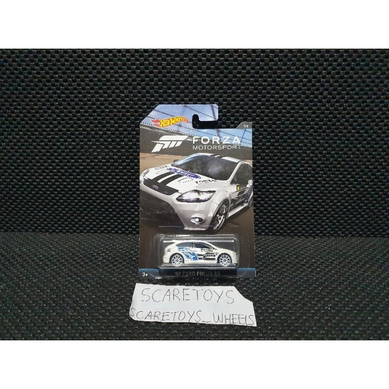 hot wheels 09 Ford focus rs putih forza motorsport