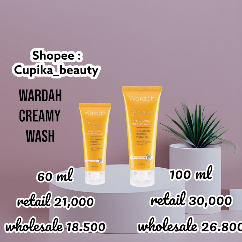 [pp.x] [100 gr creamy wash] wardah c defence creamy wash 100 gr || sabun wajah wardah C-defence creamy wash 100 gr