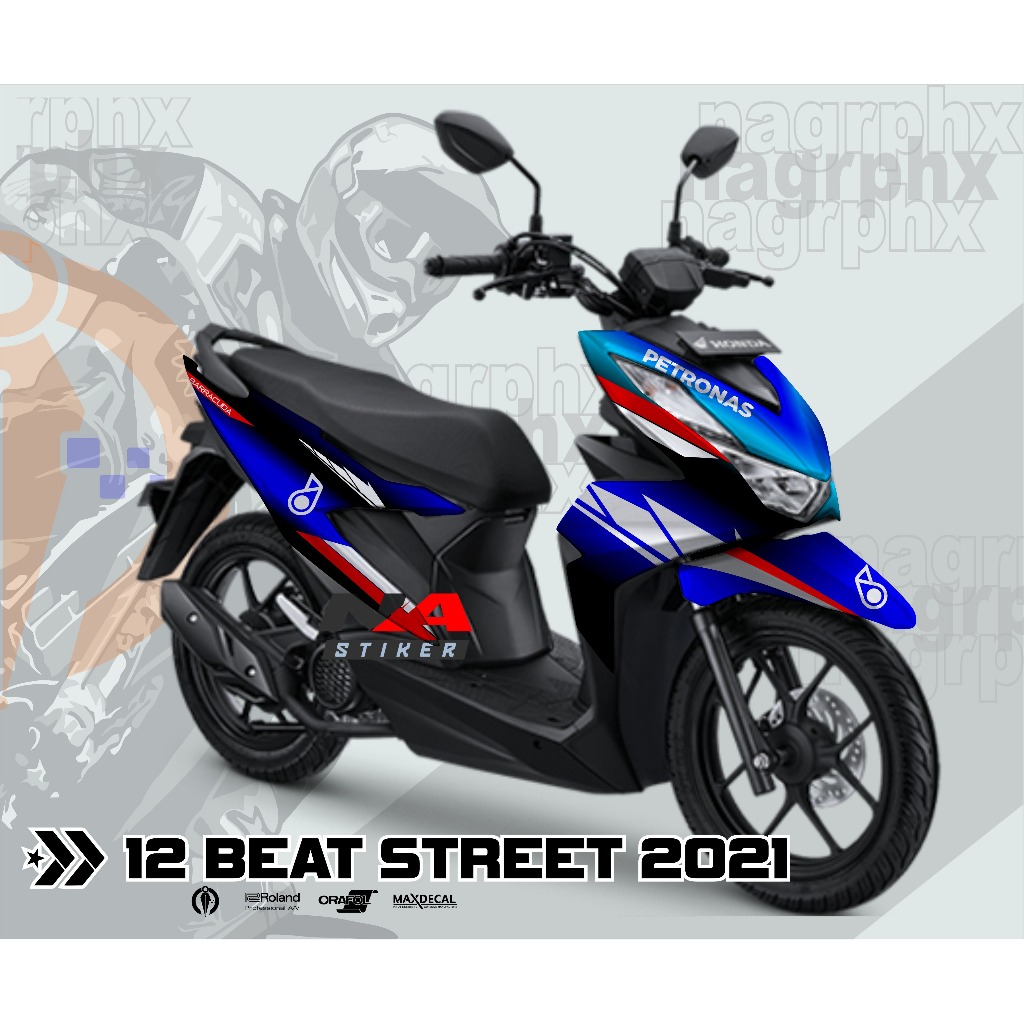 STIKER DECAL BEAT 2020 2021 2022 2023 2024 SETIKER BEAT PETRONAS DESAIN BISA UBAH