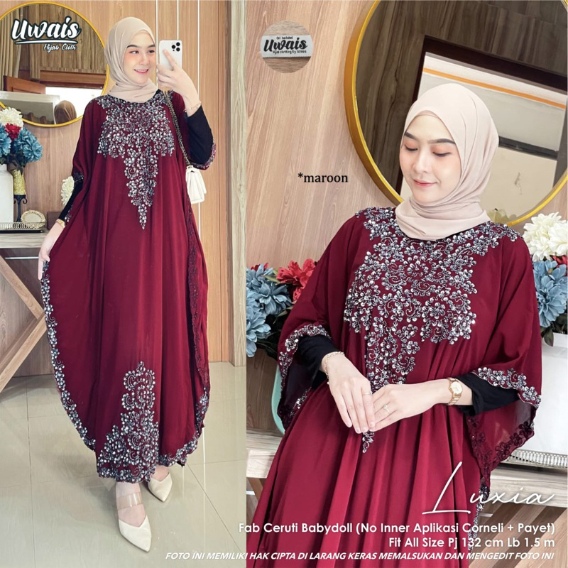Uwais Luxia Gamis Kaftan Original Berlabel Uwais Hijab