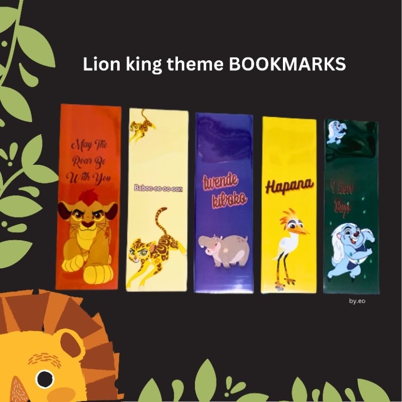 

Pembatas buku anak - Bookmarks tranformers / lion king