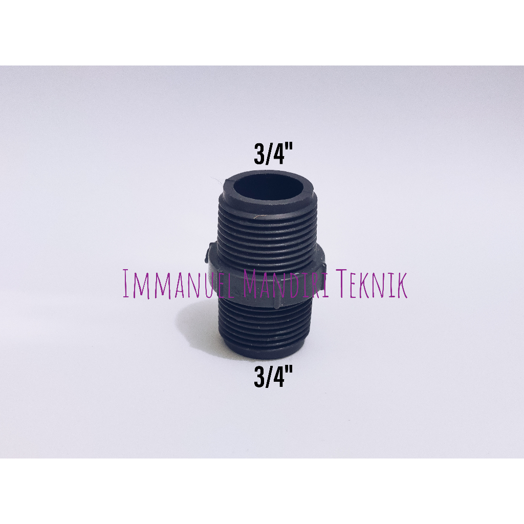 Double nepel 3/4 penguin / Double nepel pvc 3/4