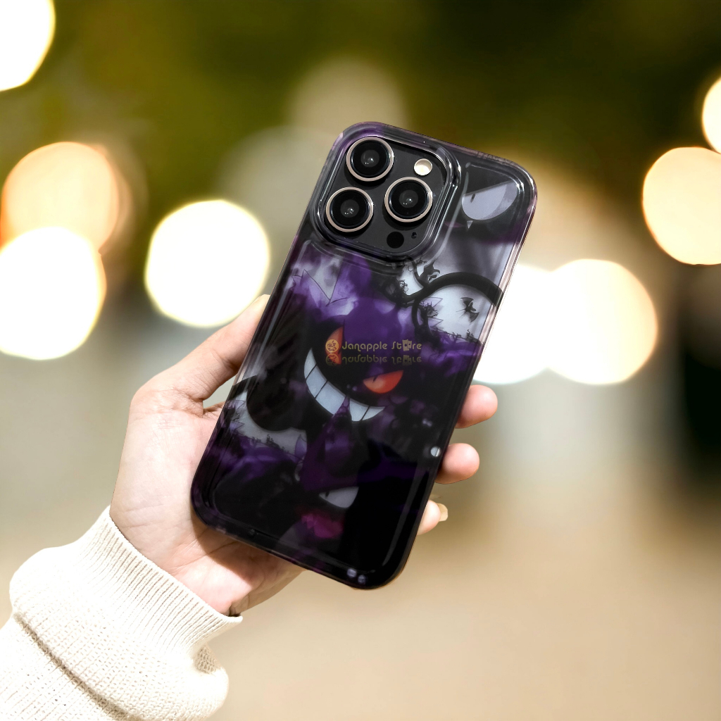 TRANSLUCENT GENGAR POKEMON CASE IPH X-14 PRO MAX PLUS