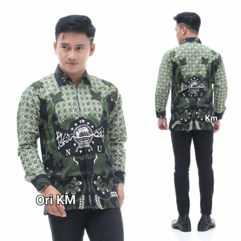 KEMEJA NU_BATIK PRIA LENGAN PANJANG_ATASAN BATIK PRIA_BAJU MUSLIM PRIA