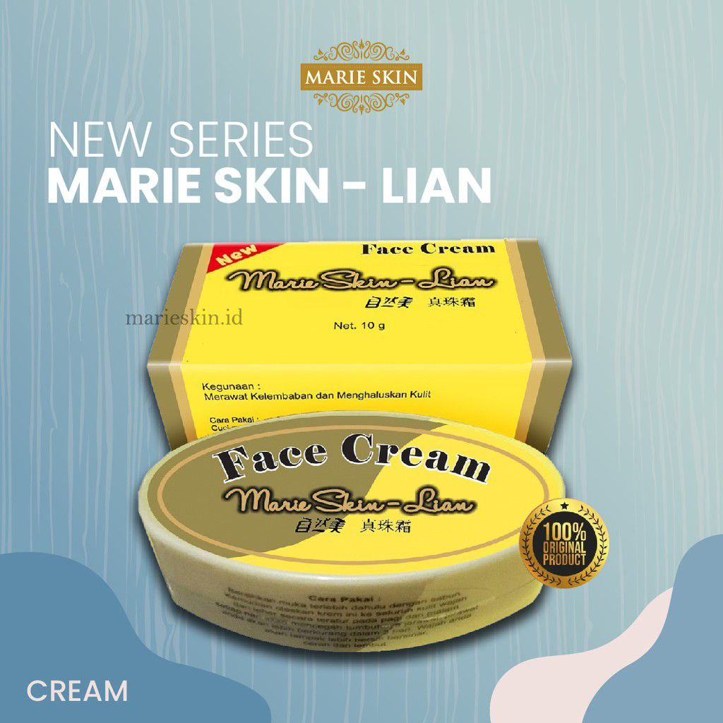 Face Cream Marie Skin Lian 100 &amp; Original - Produk Face Cream Aman &amp; BPOM Memutihkan Wajah Untuk Kulit Flek Hitam Pelembab Siang Malam Pencerah Wajah Menghilangkan Bekas Jerawat