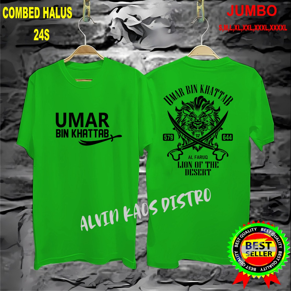 Terviral Kaos DB Umar Bin Khattab/Kaos Dakwah Islam/Kaos HITS Islam Pesantren KAOS BANDUNG/KAOS MURAH Dakwah Islam/KAOS DISTRO murah Kaos Umar Bin Khatab Kaos Santri umur bin khatab kaos murah termurah kaos pesantren