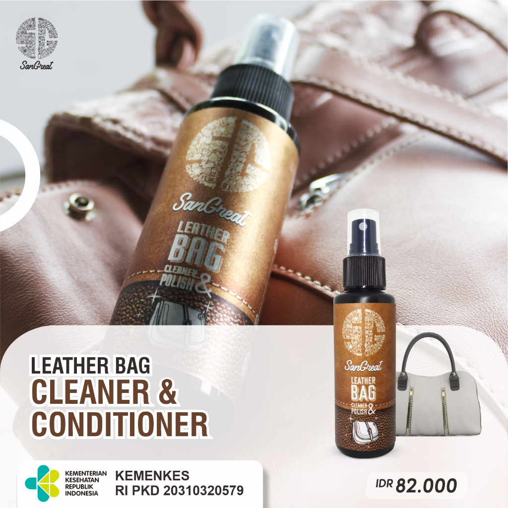 Leather bag cleaner and conditioner pembersih tas kulit asli branded terbaik 100 ml untuk jamur