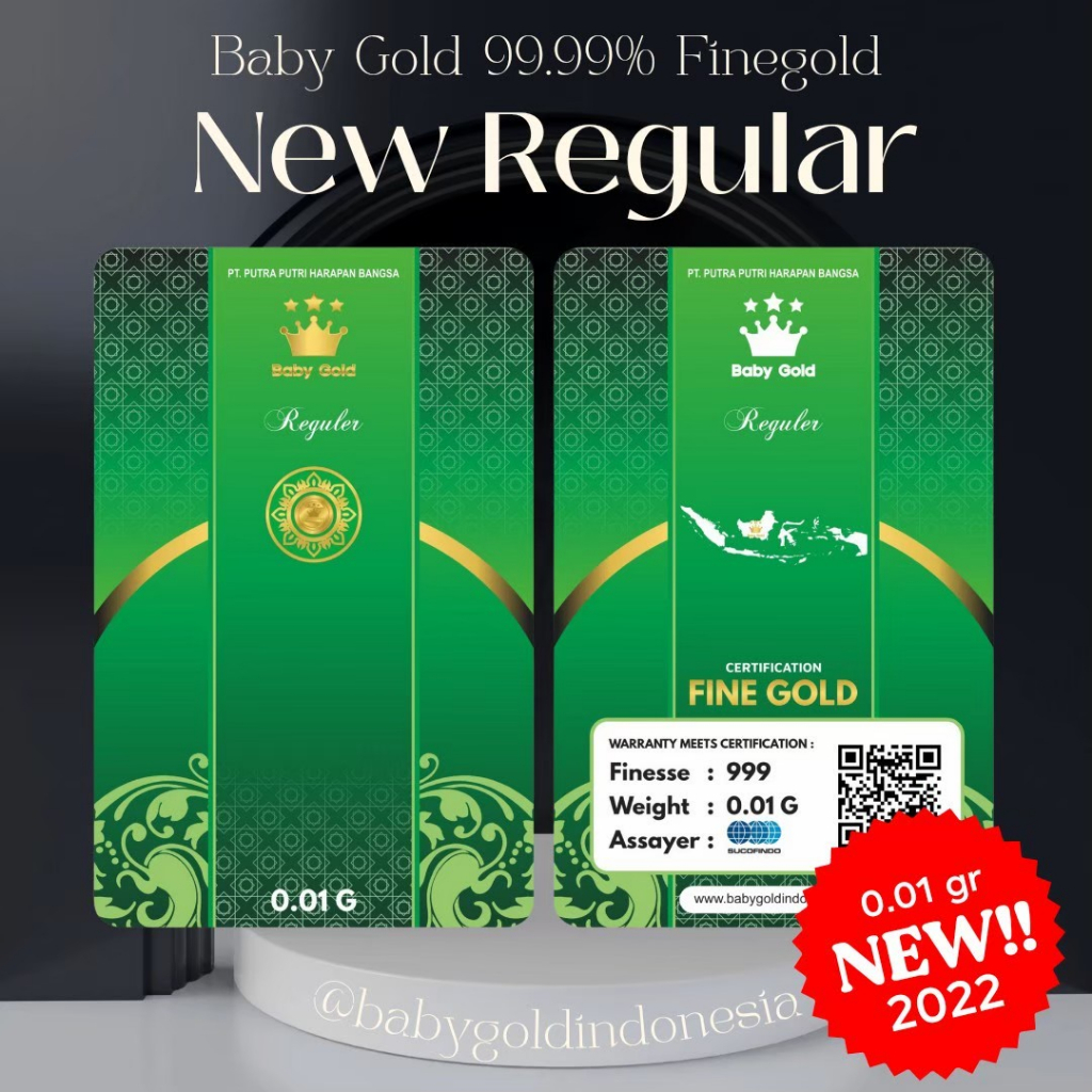 Emas Babygold New 0.01 Logam Mulia Emas Kecil Mini Gold Mini Gram Mikro Hadiah Giveaway