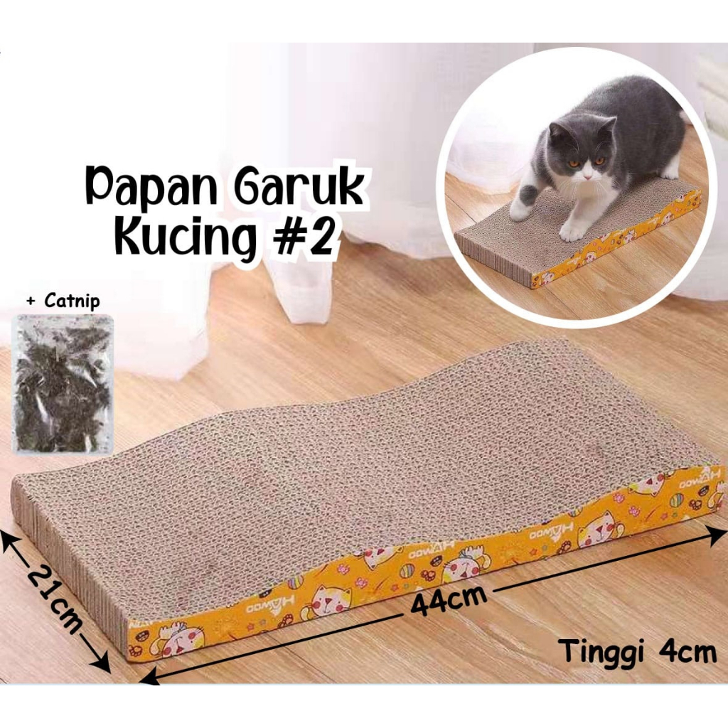 YIY Papan Garuk Kucing #2 & Papan Garuk Kucing #3 - Mainan Papan Garukan Kucing - Cats Scratching