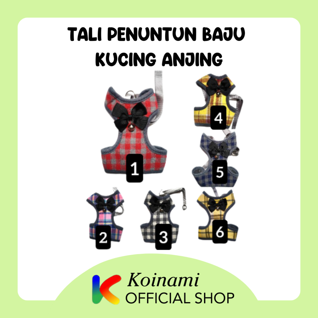 Tali Penuntun Baju Kucing Anjing / #001 / Pet Harness Jacket / Dog Harness Jacket