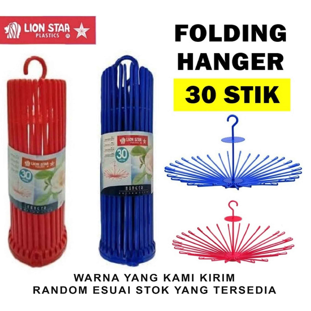 Lion Star / Folding Hanger / Gantungan Baju / 24+30sticks