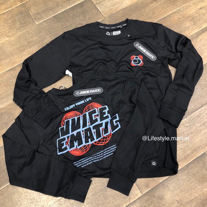 Kaos Juice Ematic Lengan Panjang Globe Men tee Black