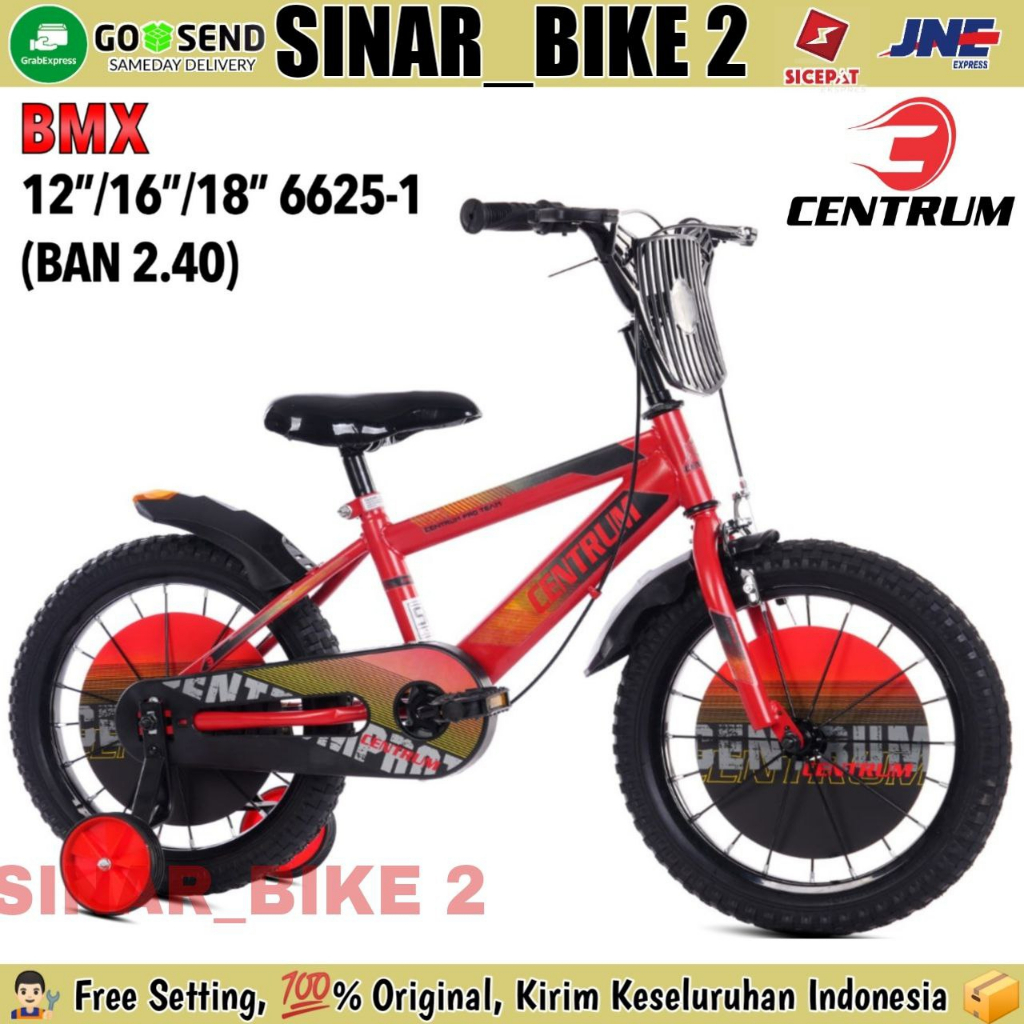 Sepeda Anak Laki BMX CENTRUM 306 &amp;  ATLANTIS 305 Ban Warna 2.125 12 16 18 Inch