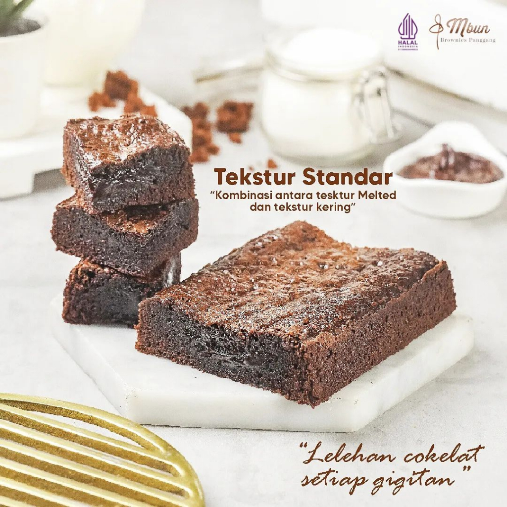 Mbun Brownies Panggang Mix Topping ukr 22x10 | Mbun Brownies Panggang | Brownies Melted | Fudgy Brownies | Coklat | Keju | Makanan Ringan