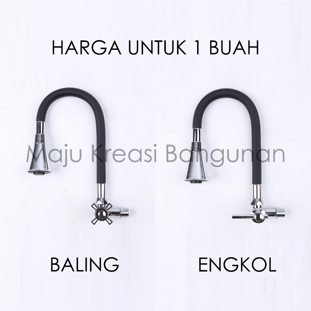 Kran Angsa Fleksibel VPR Terompet Keran Cuci Piring Hitam Flexible Sink Dapur Tembok Wastafel Tap Nikel