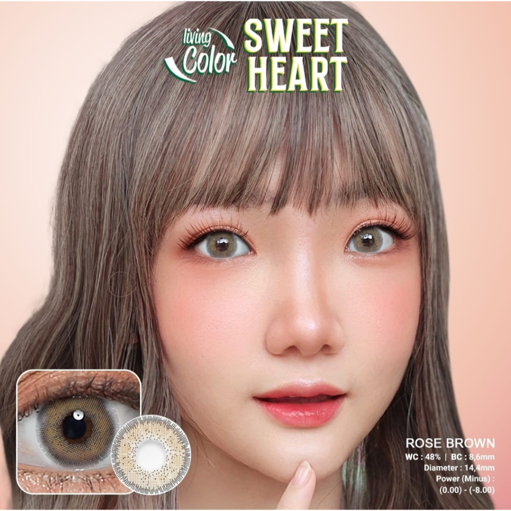 SOFTLENS LIVING COLOR SWEETHEART MINUS (-0.50 s/d -2.75) BY IRISLAB