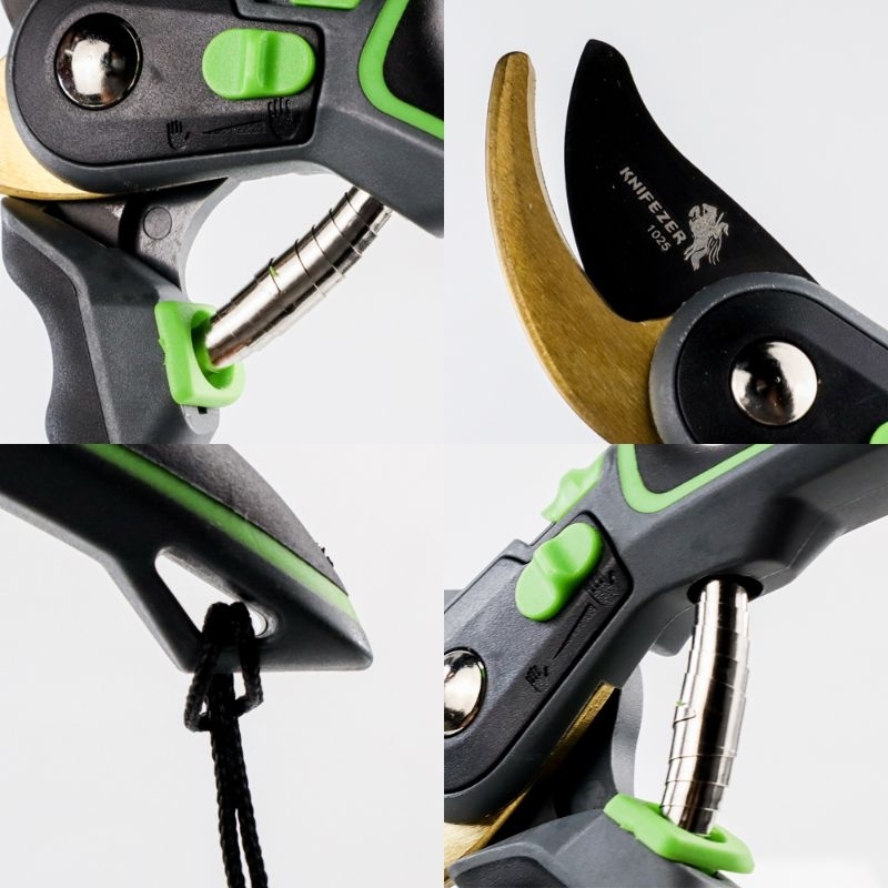 Pruning Shears Gunting Dahan Bunga Ranting Stek Alat Potong Dahan Garden Scissors Gunting (Gagang hijau hitam )