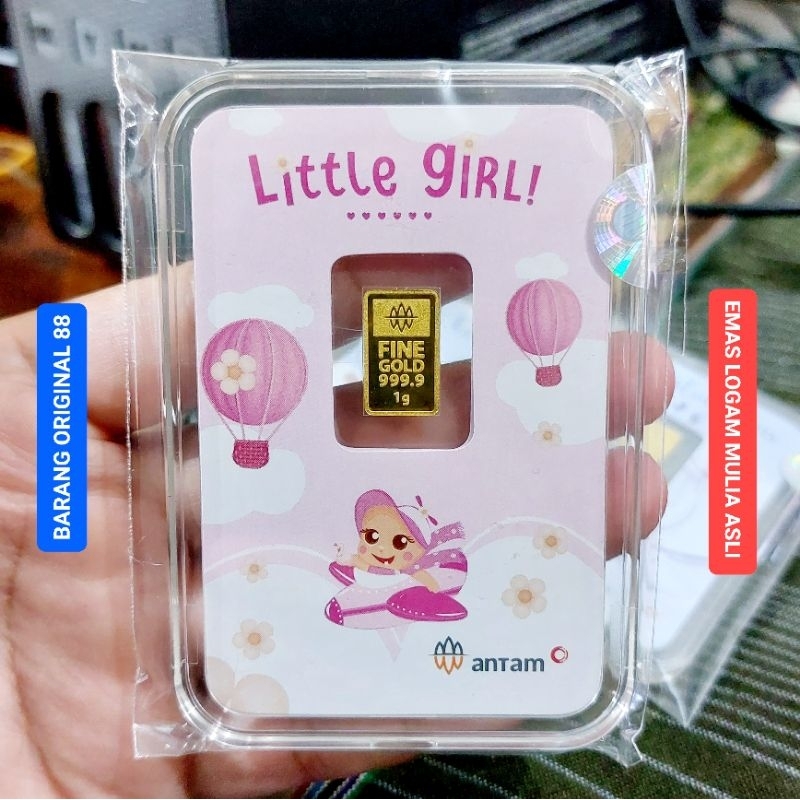 HADIAH ANAK CEWE Warna PINK KADO LAHIRAN BAYI PEREMPUAN EMAS ANTAM 1 GRAM CEWEK GIFT SERIES WANITA S