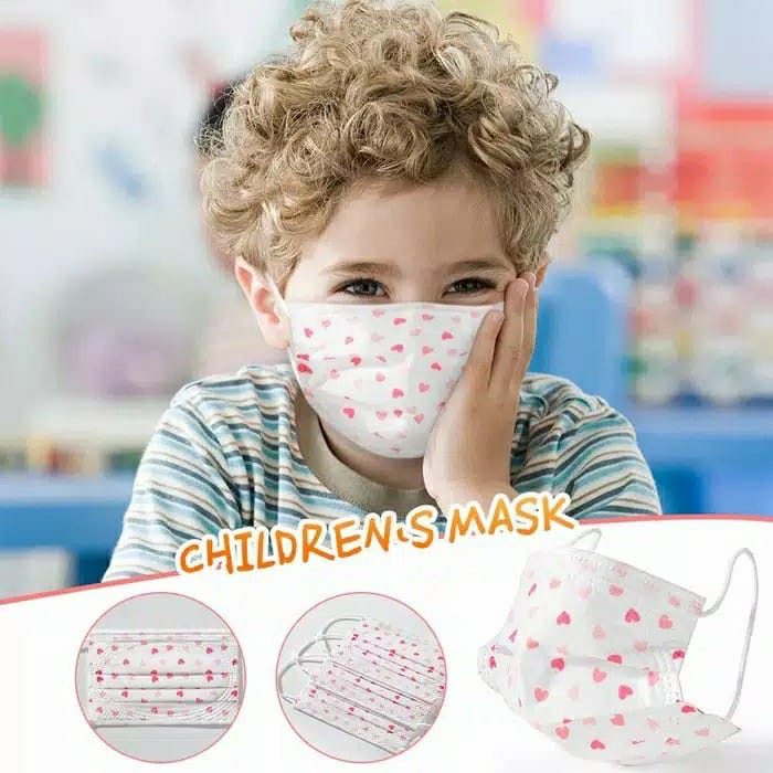 `ღ´ PHINKL `ღ´ (isi50) masker 3ply anak medis penutup mulut dan hidung untuk ke sekolah