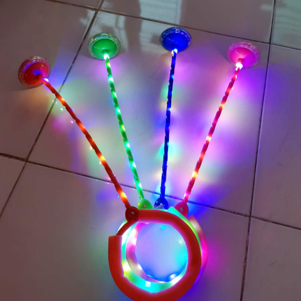 Mainan Hulahup Kaki Full Led / Mainan Anak Jumpball Yoyo Full Led Bisa Nyala /Anak Hula Hoop Lompat / Flashing Jumping Ball