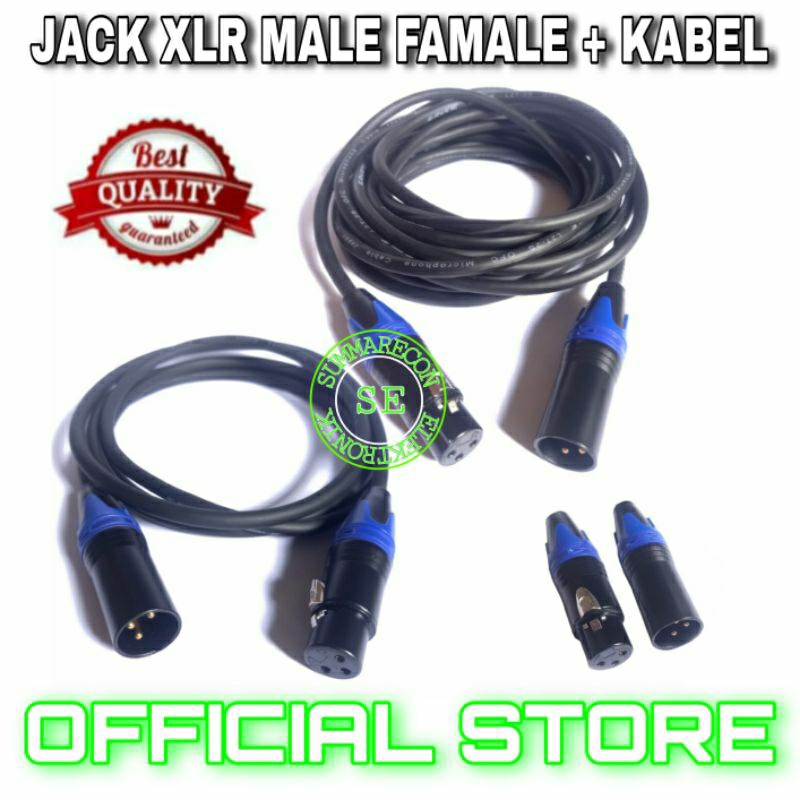 jack konektor audio xlr mixer speaker mic jack xlr male female sepasang