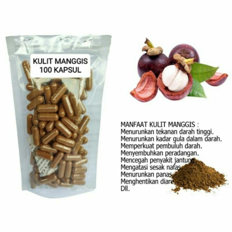 

KULIT MANGGIS Kapsul Herbal Alami Kemasan Hemat - isi 100 pcs