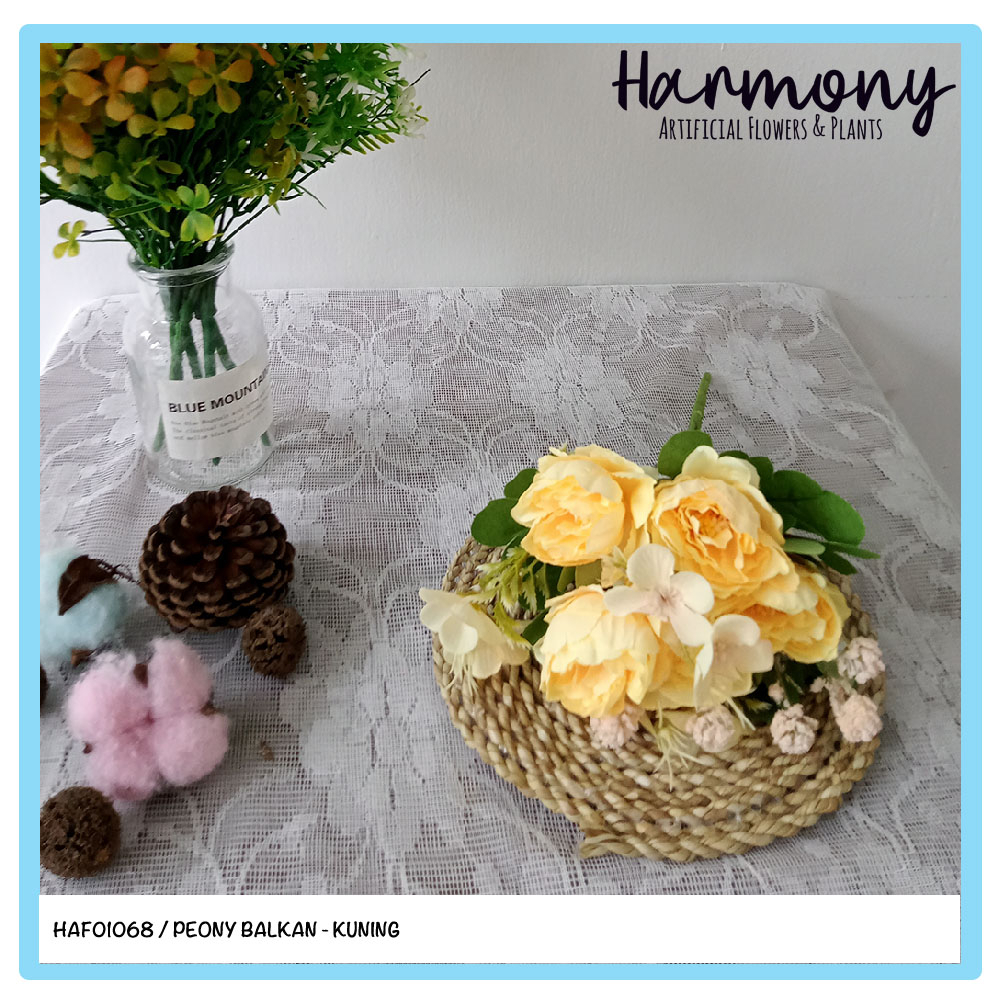 bunga artificial dekorasi peony balkan hortensia plastik buket gaya eropa hiasan cantik
