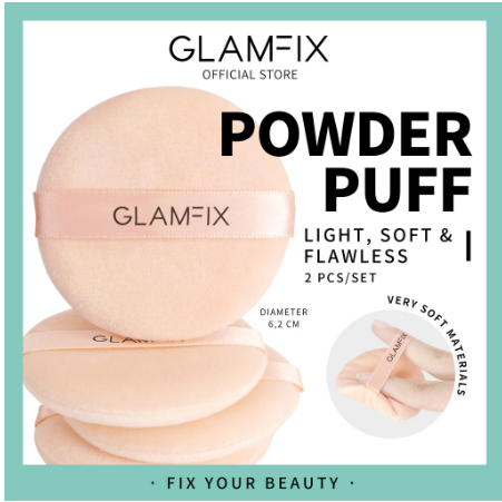 GLAMFIX Camelia Loose Powder Puff _ Spons Bedak Tabur Isi 2pcs | GLAM FIX Beauty Tools by YOU