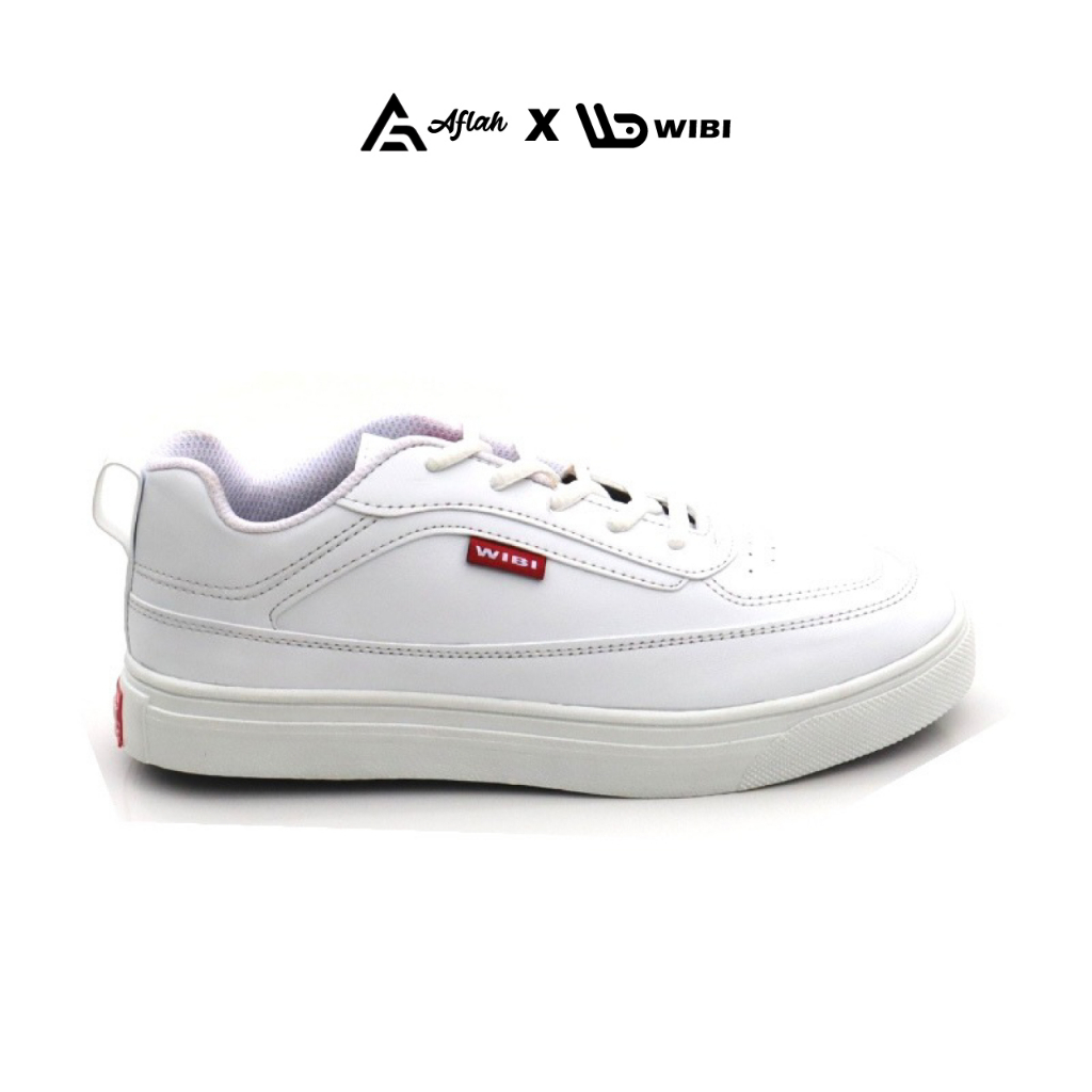 Sepatu Sneakers Tali Pria Casual Sekolah Kerja Sport Size 39-43 Putih SP11