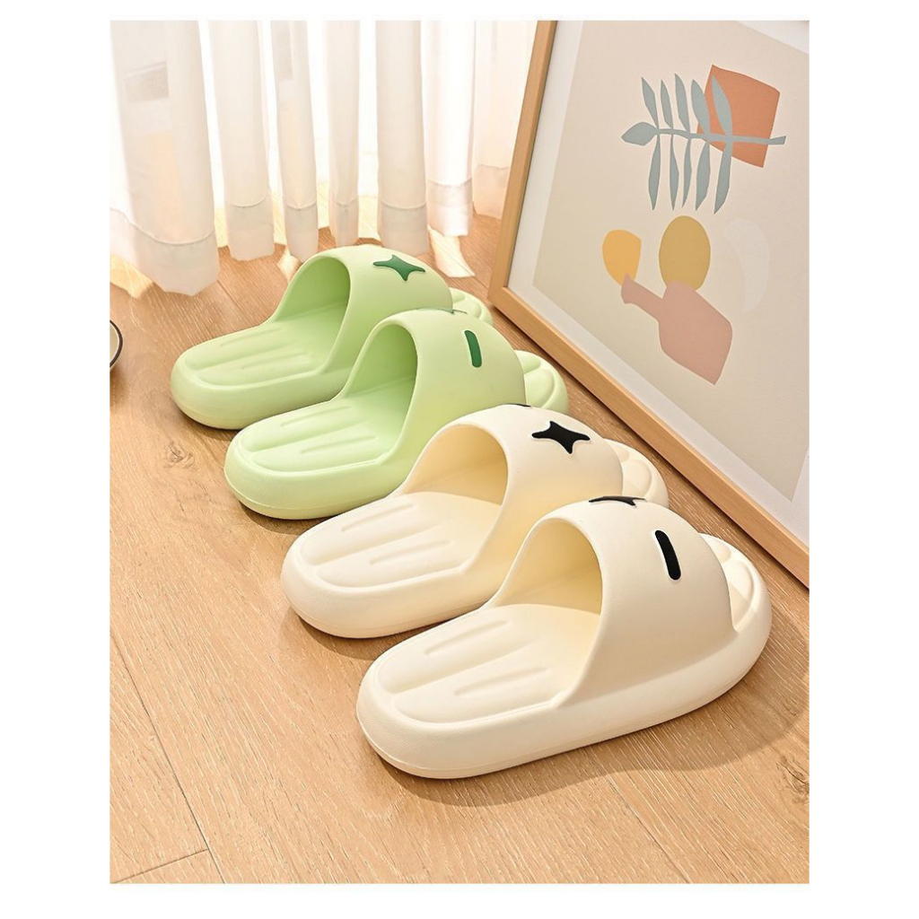 Sandal Jelly Slop Wanita EVA Sandal Kamar Mandi Anti Licin Selop Nyaman Slipper Korea Soft Rubber Non Slip Flip Flop Sandal Rumah Sendal Kekinian Selop Comfortable PVC 323