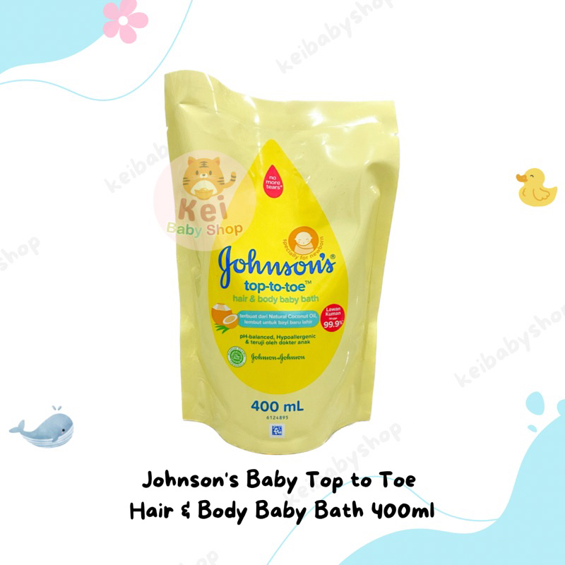 Johnsons Baby Top to Toe Hair &amp; Body Baby Bath Refill 400ml / Sabun Bayi Newborn