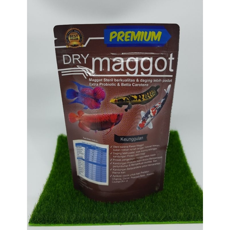 PREMIUM DRY MAGGOT,  Magot Kering Steril plus Probiotic &amp; BettaCarotene