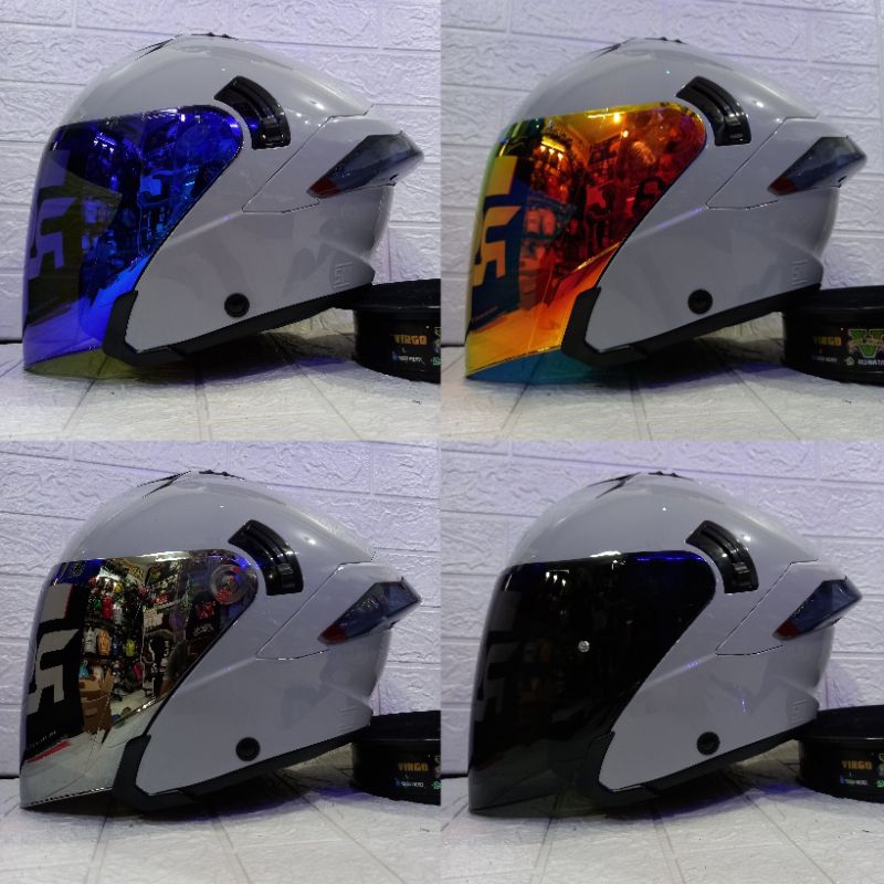 HELM KYT NFJ SOLID ASPHALT GREY PAKET GANTENG