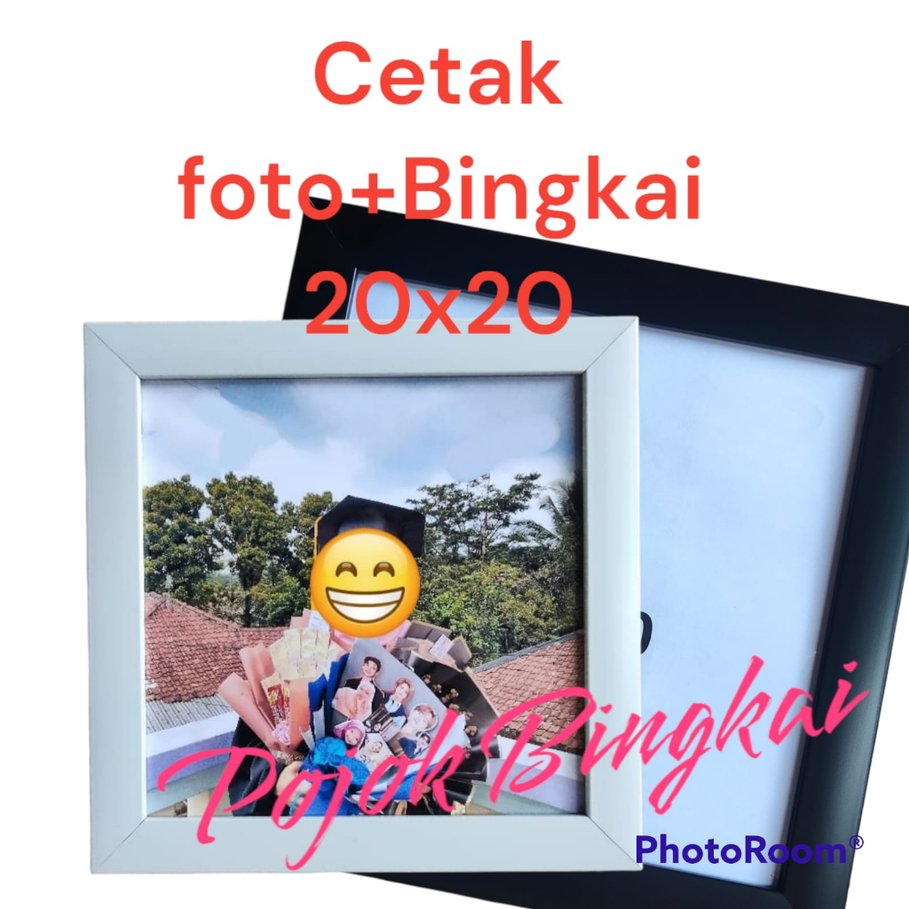 Cetak Foto Plus Bingkai Minimalis 8R 20x20 / Cetak foto + bingkai Minimalis 8R / cetak foto Minimalis / bingkai dan cetak foto