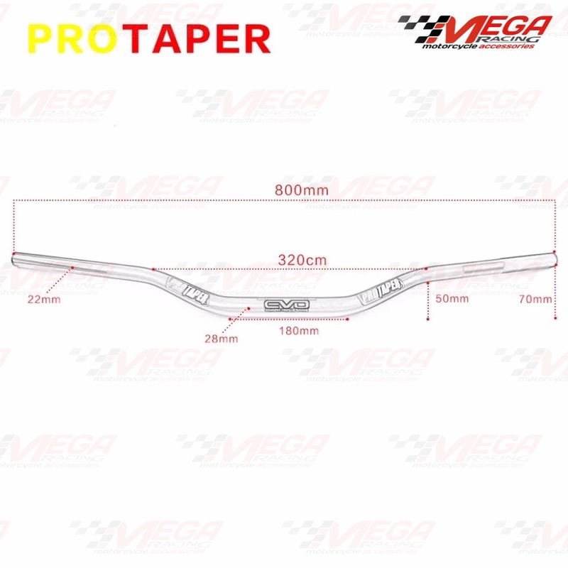 Paket Stang Fatbar Protaper Evo Low Stang Crf Dtracker Vixion Klx Cb 150 Old New