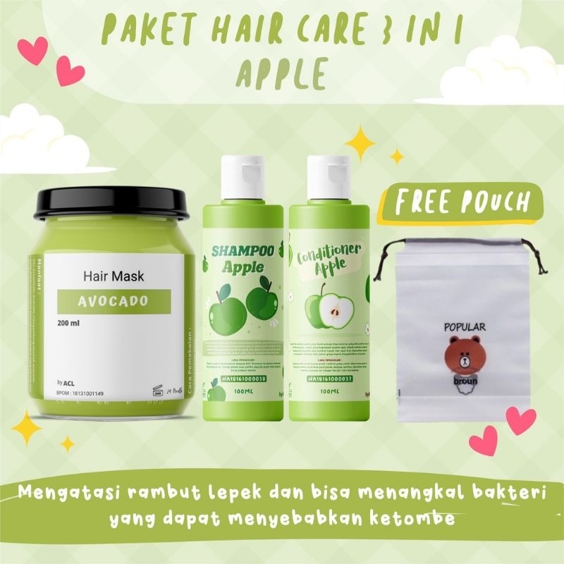 [BPOM] PAKET HAIR CARE 3IN1 FREE POUCH | HAMPERS HAIR MASK | Hampers Wanita Hampers Cewek Hampers Ultah Hampers Wedding Hampers Anniversary Kado Ultah Kado Wanita Kado Cewek Hadiah Ultah Hadiah Wanita Hadiah Cewek Gift Box paket hair care