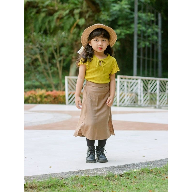 All Size 3-4 Tahun HAYANA BLOUSE PLISKET KNIT | Atasan Anak Perempuan Lucu