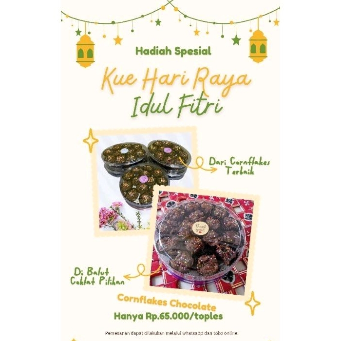 

Kue Lebaran Kue Kering/Cookies Cornflake Coklat 1 Toples 500gr